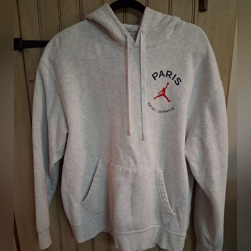 Jordan Gray Paris Saint-Germain Hoodie, Mens Size Large